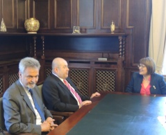 7 May 2014 National Assembly Speaker Maja Gojkovic in meeting with AP Vojvodina Assembly Speaker Istvan Pasztor